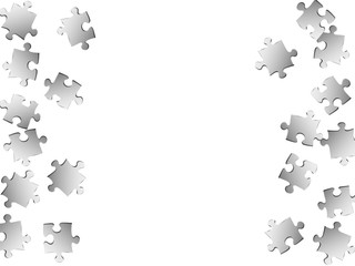 Game conundrum jigsaw puzzle metallic silver