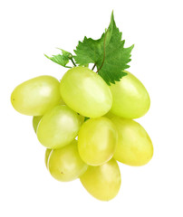 Fresh ripe juicy grapes isolated on white