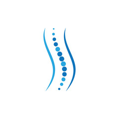 Spine diagnostics symbol logo template vector illustration