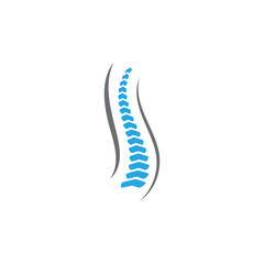 Spine diagnostics symbol logo template vector illustration