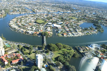 aerial view of the city