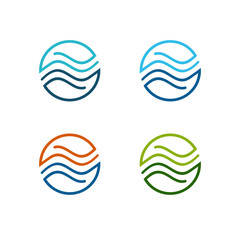 circle flow line logo