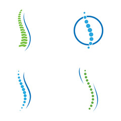 Spine diagnostics symbol logo template vector illustration