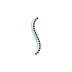 Spine diagnostics symbol logo template vector illustration