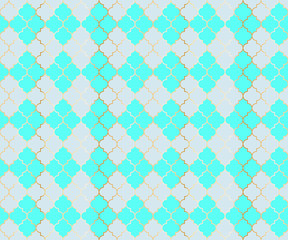 Fototapeta premium Quatrefoil pattern, argyle seamless background.