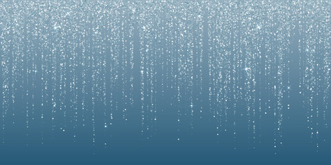 Falling in lines silver glitter confetti garlands dots rain.