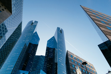 Fototapeta na wymiar skyscrapers in financial district of La Defense Paris France.