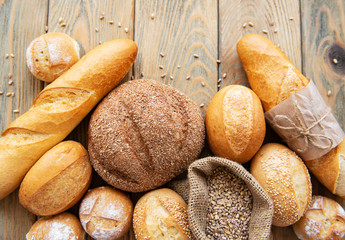 Assortment of baked bread