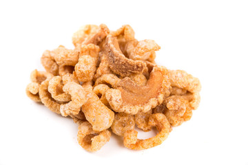 Low carb pork rind cracklins crunchy salty snack