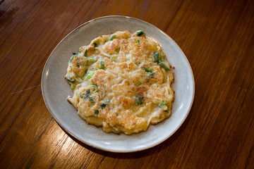 Korean style mung bean pancake, Nokdu-jeon which is called in Korea