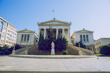 Obraz premium City Athens, Greek Republic. Buildings and street, urban city. 16. Sep. 2019
