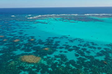 Aerial photo of Great Barrier Reef