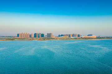 The view of Zhanjiang Bay in Guangdong at dusk