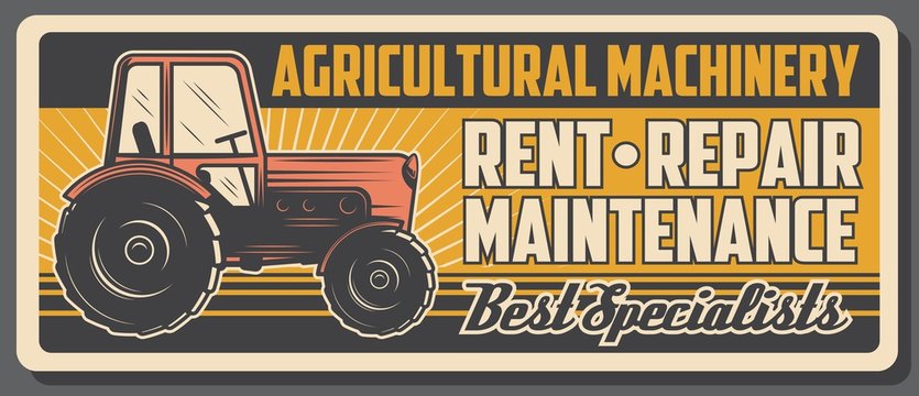 Rent And Repair Of Tractor, Agricultural Machinery