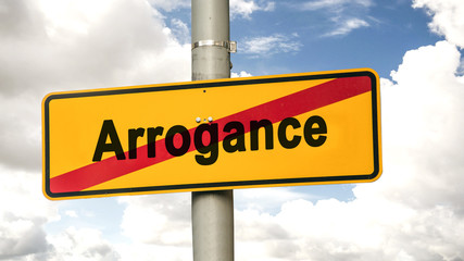 Street Sign to Humility versus Arrogance