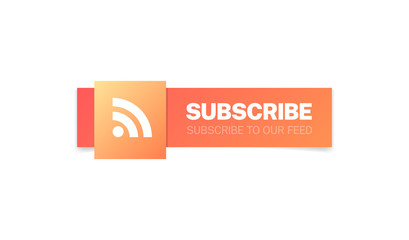 Subscribe Feed Modern Web Buttons