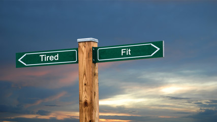 Street Sign Fit versus Tired