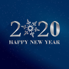 Obraz na płótnie Canvas Vector illustration of happy new year 2020. Banner new year sale