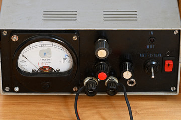 Obraz premium Old volt power supply with connectors.