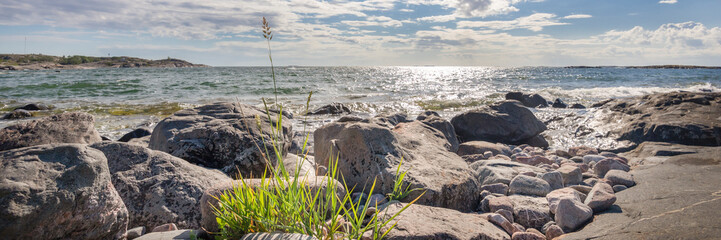 Sea landscape of baltic sea.Finnish archipelago.