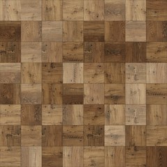 Seamless wood parquet texture chess dirty brown