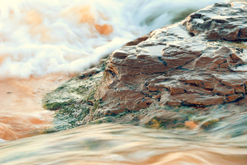 water on rocks