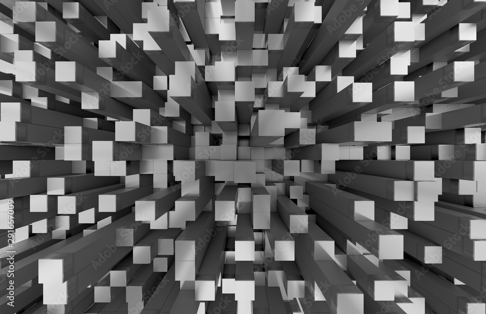 Aufkleber Black square background pattern 3D rendering