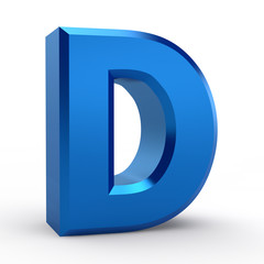 D blue alphabet word on white background illustration 3D rendering