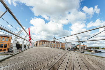 Modern Bridge over the river