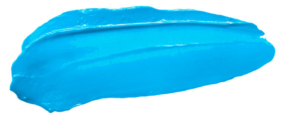 Vector blue glossy paint texture isolated on white - acrylic banner for Your design