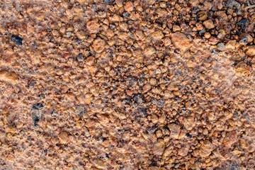 Top view of red soil earth background, mars seamless natural background