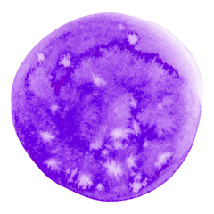 Vector round purple paint texture isolated on white for Your design