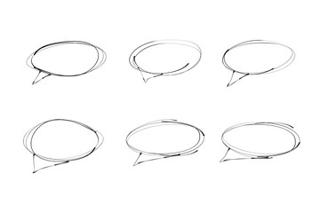 Set of vector hand drawn logo circles using sketch drawing scribble circle lines. Doodle emblem design elements for health, treatment, medical, cosmetic. Round icons