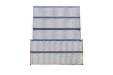 Container stack Cut white background Easy to use.