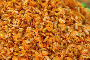 Dry shrimps on sales in an open market, Phu Quoc island, Vietnam