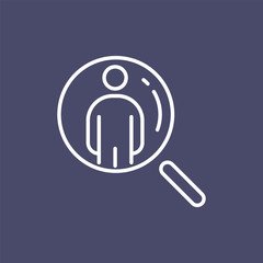 Employee icon. Recruitment sign. Headhunting. We are hiring symbol business people icon simple line flat illustration