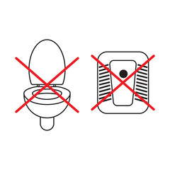 Toilet flat icon vector design