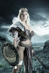 Fototapeta premium woman gladiator/Ancient warrior