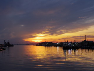 北海道釧路の夕日
