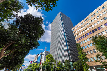 Obraz premium 池袋のオフィスビル街の風景