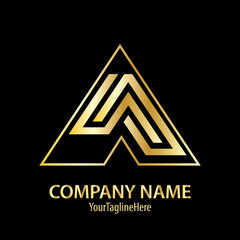 abstract triangle business logo vector image