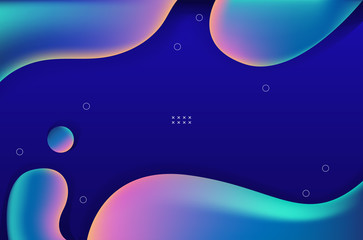 Colorful abstract fluid shapes gradient backgrounds