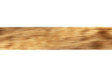 Natural brown hair isolated on white