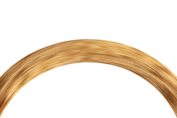 Natural brown hair isolated on white