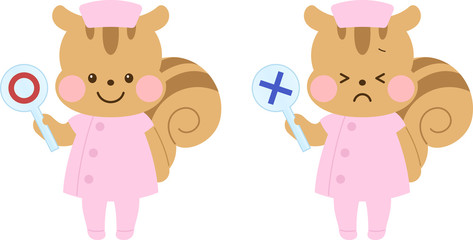 りすのお医者さん13_マルバツ