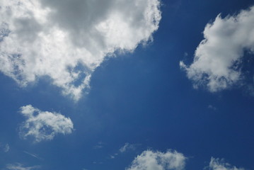 Beautiful blue cloudy sky background.