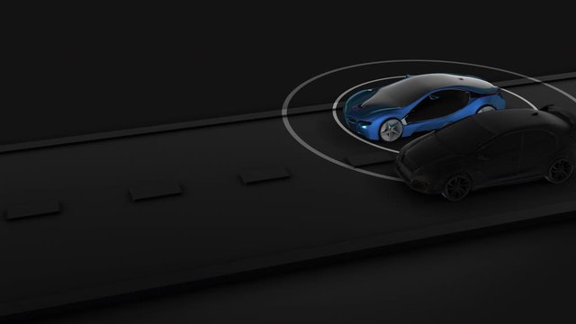 Active car sensors - black view- SENSORS IN NEW GENERATION ELECTRIC CARS