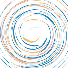 Festive color round line background. Abstract twisted frame linen texture for holiday, postcard, poster, website, carnival, birthday, children's party. Spiral line cover mock-up. Wedding card layout