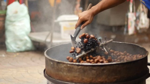 Local food being procces at Petaling Street, Kuala Lumpur.