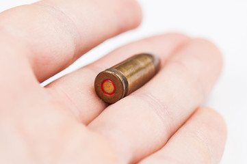 Bullet isolated on white background.Copy space